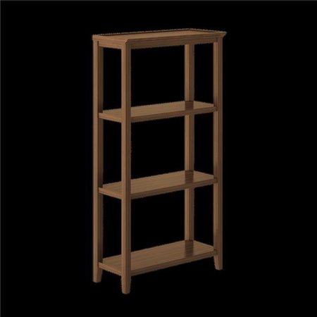 NEWRIDGE HOME GOODS NewRidge Home Goods 5010-163 3-Tier Tall Wooden Bookcase; Walnut 5010-163